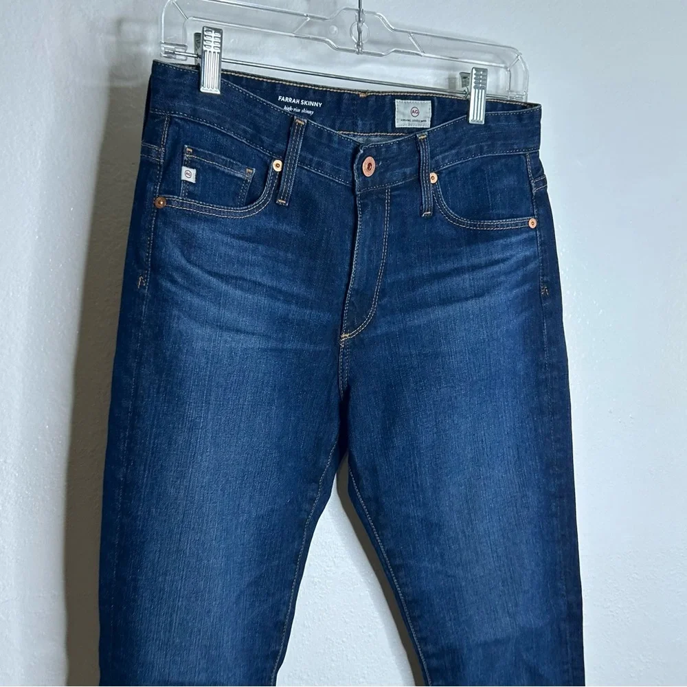 NWT AG The Farrah High Rise Dark Wash Skinny Jean Size 27
